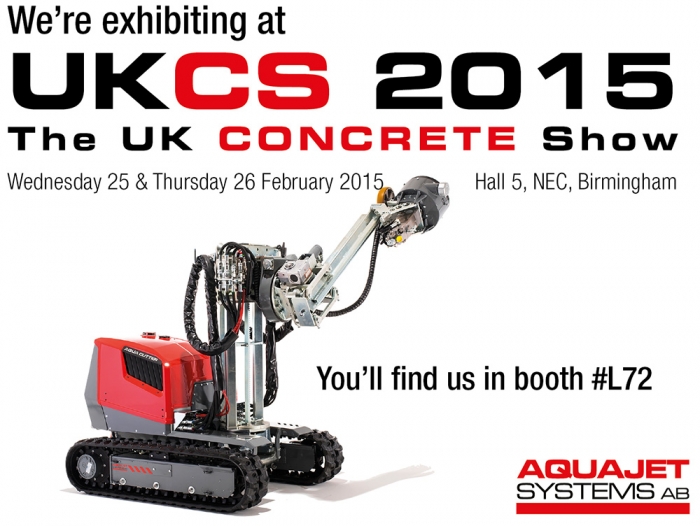 Aquajet at the UK concrete show 2015