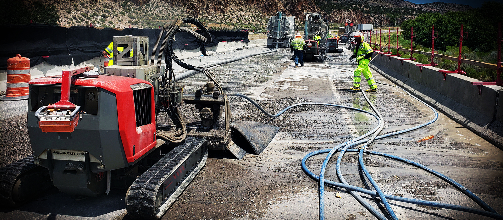 hydrodemolition aquajet systems aqua cutter work place renovation road